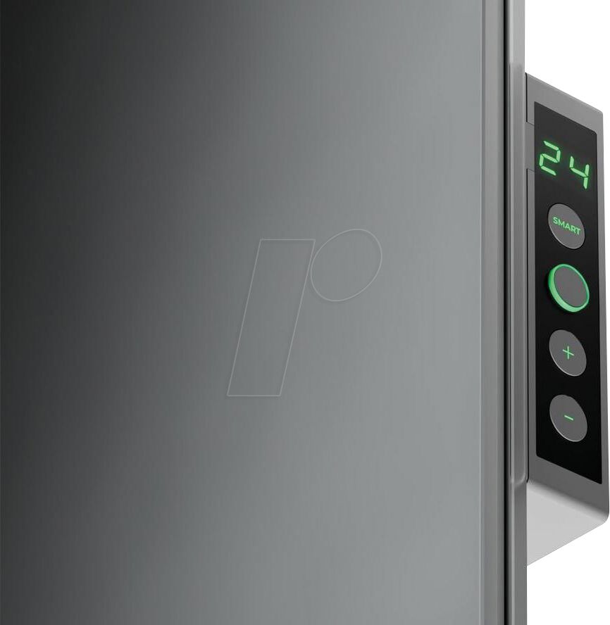 AENO Premium Eco Smart Heater, 700W, Tempered glass, Infrared+convection heating type, LED display, Plug type: Europe (E/F type), GREY_1