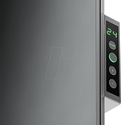 AENO Premium Eco Smart Heater, 700W, Tempered glass, Infrared+convection heating type, LED display, Plug type: Europe (E/F type), GREY_1