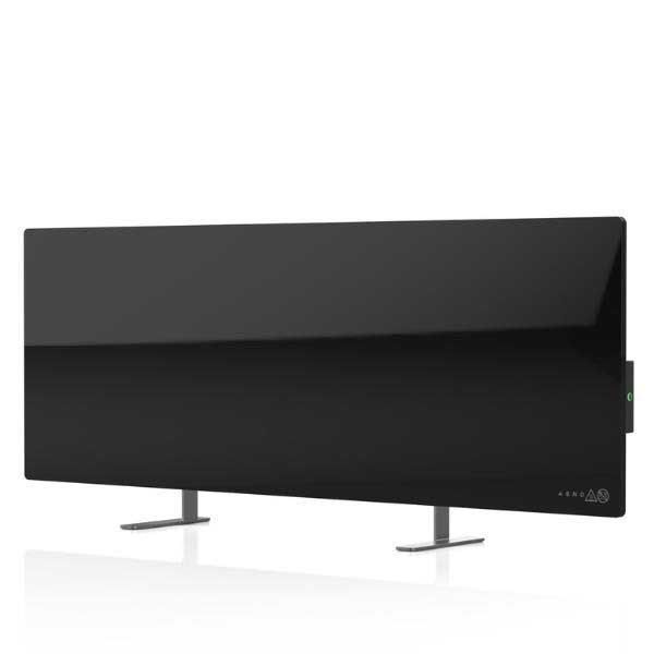 AENO Premium Eco Smart Heater, 700W, Tempered glass, Infrared+convection heating type, Plug type: Europe (E/F type), BLACK_1