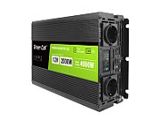 Green Cell PowerInverter LCD 12 volt 2000W/40000W car inverter with display - pure sine wave_1