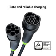 Green Cell Snap Type 2 EV Charging Cable 11 kW 7 m for Tesla Model 3 S X Y, VW ID.3, ID.4, Kia EV6, Hyundai IONIQ 5, Ford Mach-E_3