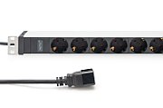 1U Aluminum PDU, rackmountable, 8 x Safety outlet 16A, 230VAC, 50/60Hz, IEC C20 plug_2