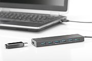 USB 3.0 Hub, 7-port Incl. 5V/3,5A power supply, Aluminium housing_2
