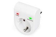 surge protector with power and protected LED safety outlet,16 A, 3.500W, TÜV-GS, white_1