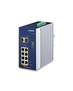 PLANET IP30 Ind 8-P 10/100/1000T Fara management Gigabit Ethernet (10/100/1000) Power over Ethernet (PoE) Suport Albastru_1