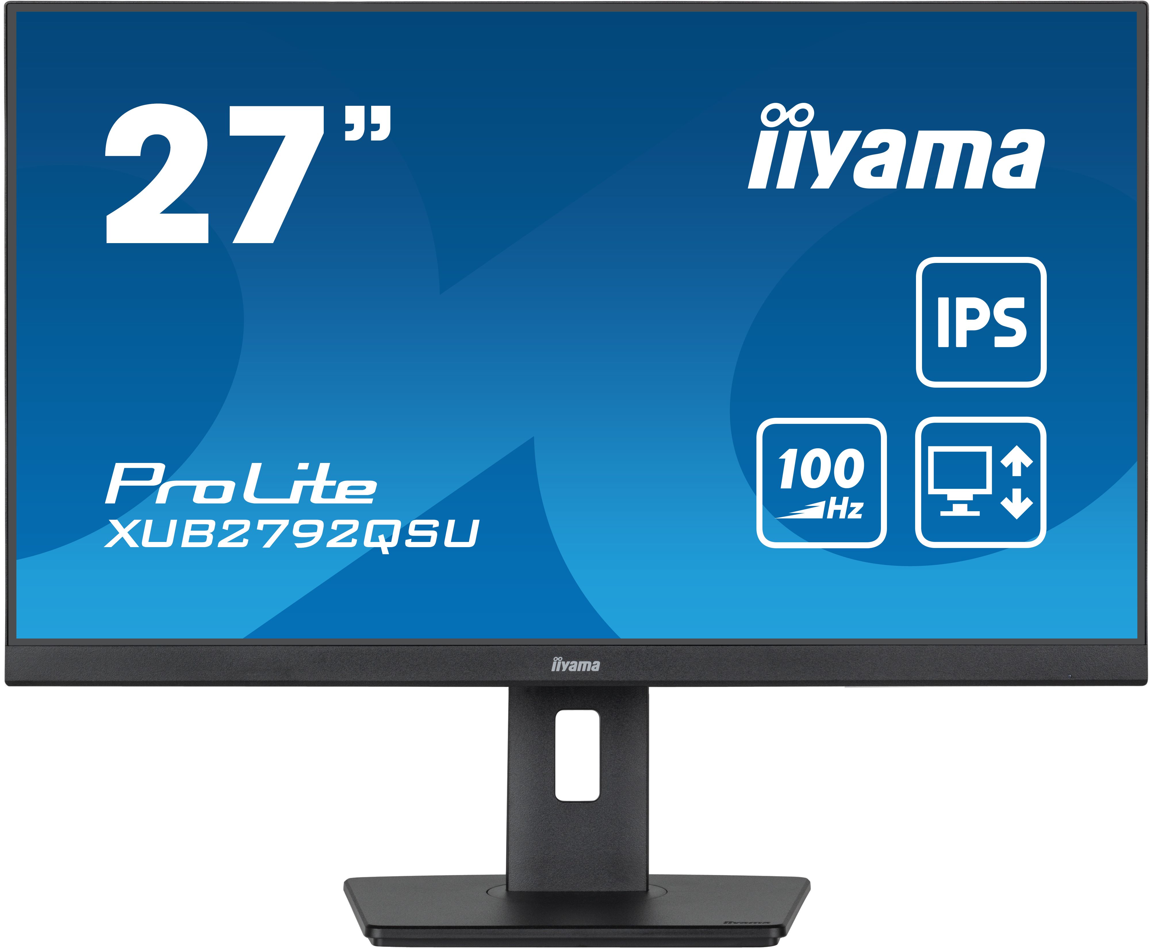 IIYAMA Monitor LED XUB2792QSU-B6 27” WQHD IPS 2560 x 1440 @100Hz 250 cd/m² 1300:1 0.4ms MPRT HDMI DP 4xUSB 3.2 Full Ergonomic_1