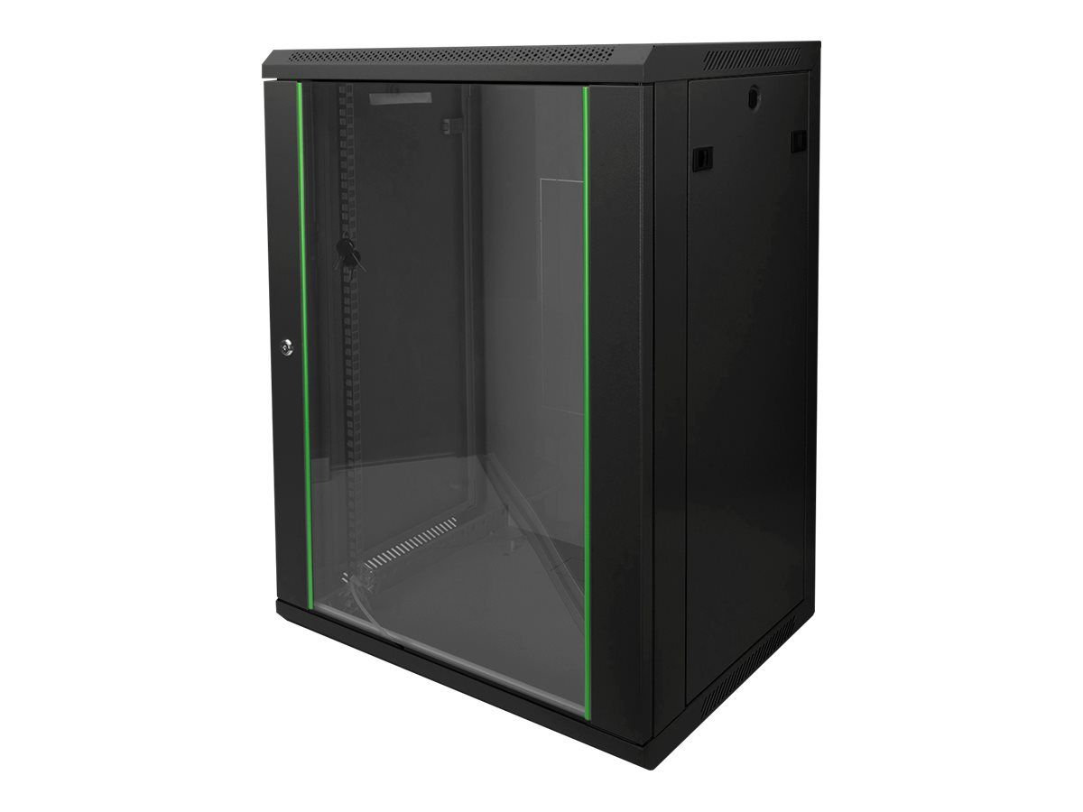 16U wall mounting cabinet, Dynamic 789x600x450 mm, color black (RAL 9005)_2