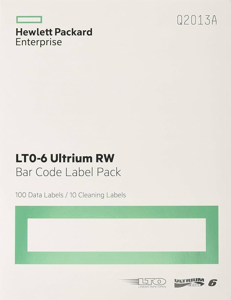 HPE LTO-6 Ultrium RW Bar Code Label Pack_4