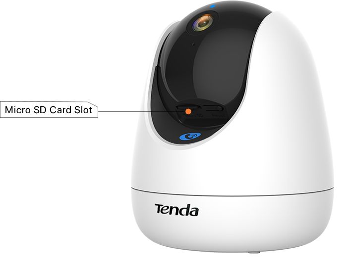 CAMERA IP Tenda, cube, wireless, pt. interior, dist. IR 9 m, tip lentila fixa 4 mm, 4 Mpx rezolutie 2K, microfon, carcasa plastic, slot SD card, 