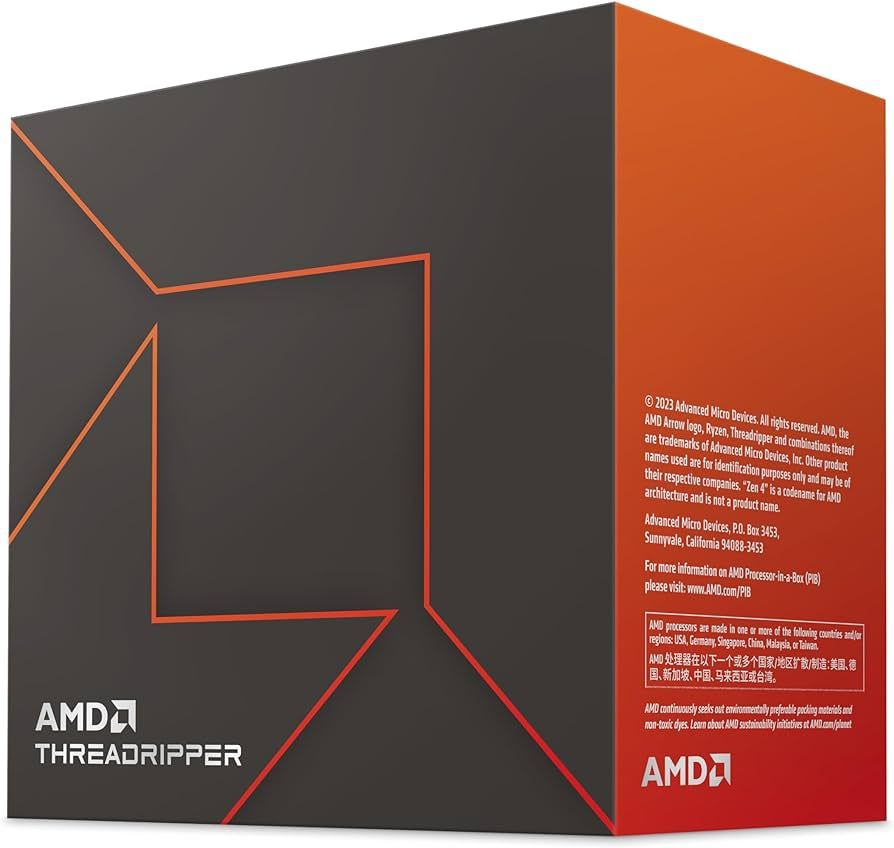 Procesor AMD Ryzen Threadripper 7980X,  64C / 128T, 3.20 - 5.10 GHz, 320 MB cache, 350 W, Tray 
 [1 buc]ASUS PRO WS TRX50-SAGE WIFI sTR5/3xM.2/Wifi7/E-ATX WiFi 7 included
 [1 buc]Cooler procesor Thermaltake ToughLiquid 360 TRX40 ARGB 
 [4 buc]Memorie server Samsung 64 GB DDR5 ECC RDIMM 4800 MHz 2Rx4
 [1 buc]Placa video MSI GeForce RTX 4090 SUPRIM LIQUID X 24 GB GDDR6X 384 bit 
 [1 buc]5000D AIRFLOW Tempered Glass Mid-Tower ATX PC Case — Black
 [1 buc]PRIME TX-1300 Series, 80 PLUS Titanium
 [3 buc]SS..._15
