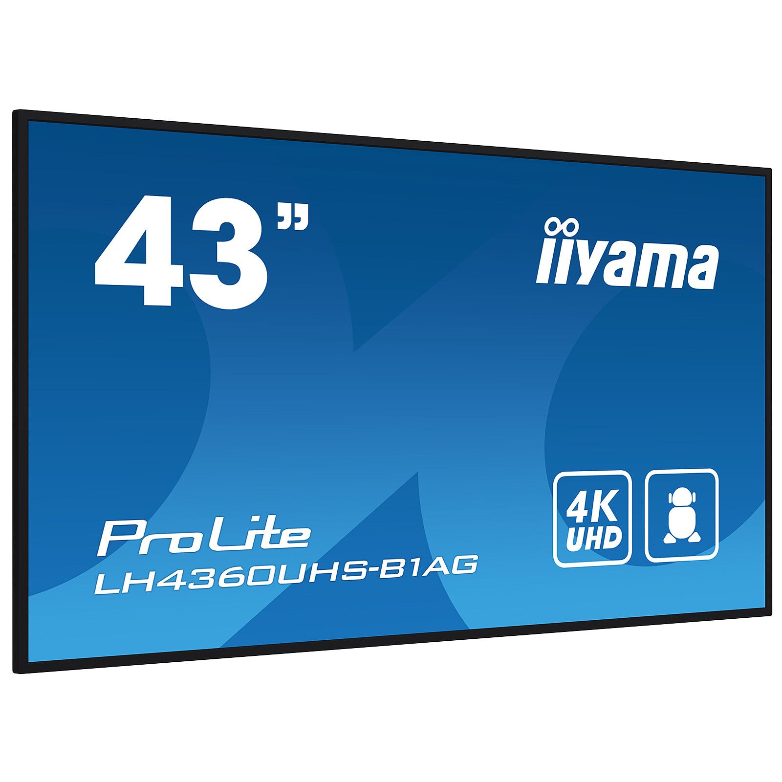 IIYAMA LH4360UHS-B1AG 43inch 3840x2160 UHD VA panel Haze 25perc 500cd/m Landscape and Portrait Wallmount Included_1