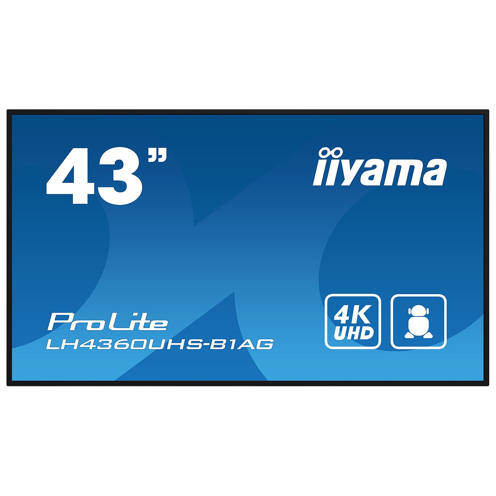 IIYAMA LH4360UHS-B1AG 43inch 3840x2160 UHD VA panel Haze 25perc 500cd/m Landscape and Portrait Wallmount Included_2
