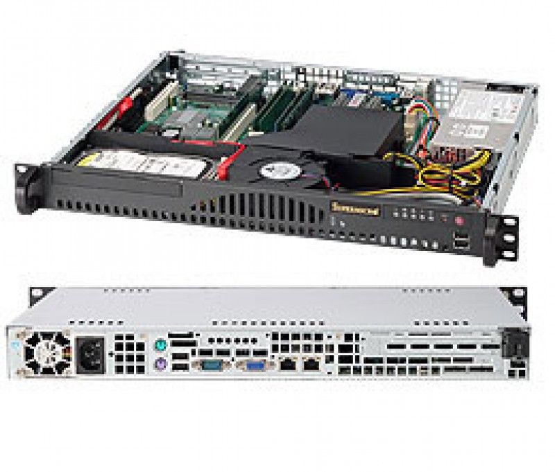 Supermicro SC512-203B Cabinet metalic Negru 200 W_1