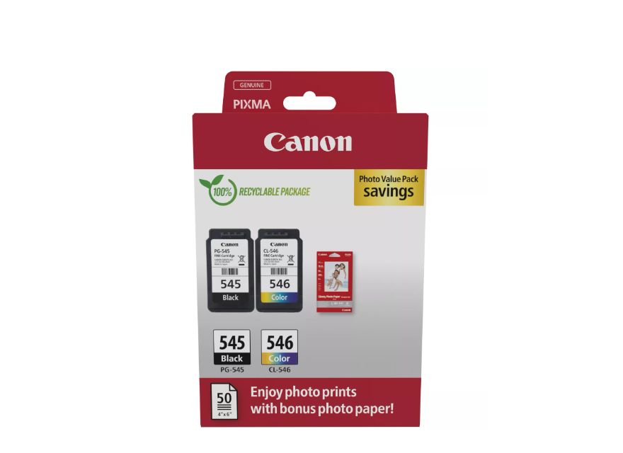 Cartus cerneala Canon 8287B008AA ,Black/tri-color ,8 ml + 8 ml ,Original (pg-545/cl-546) 