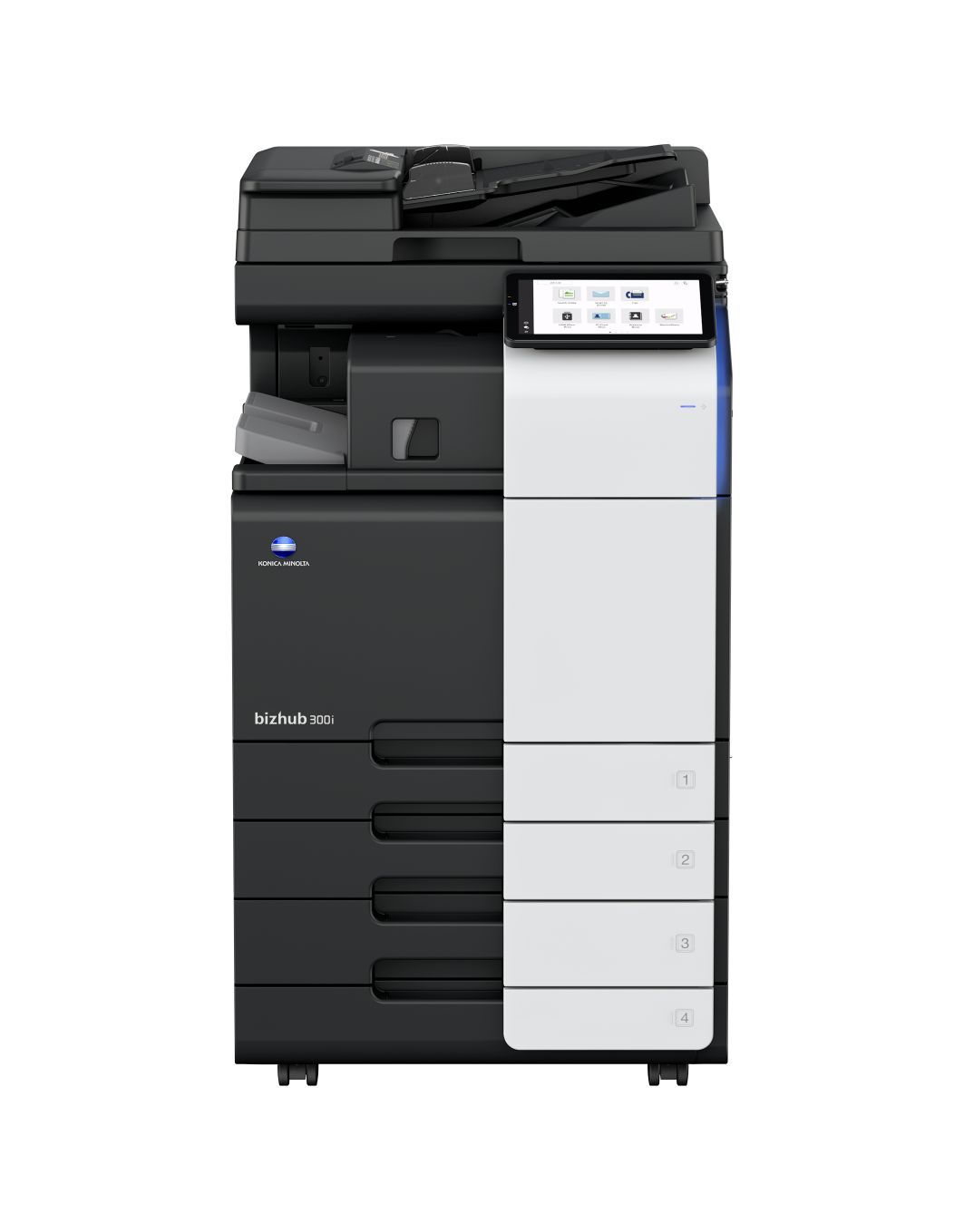 Multifunctionala alb negru Konica Minolta A3 Bizhub 300i, set cu DF-714, stand si toner_1