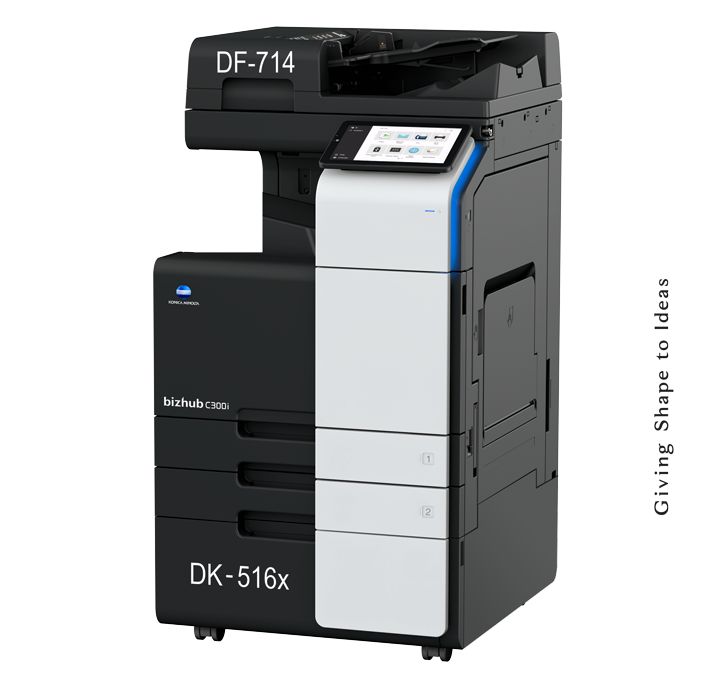 BIZHUB C300i + ADF DUAL SCAN DF-714 + toner negru si  set tonere color C/M/Y  +  Masa suport DK516X_1