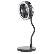 LAMPA BIROU LED Gembird, 3-in-1, incarcare wireless,  putere 10W, ventilator 3 viteze, alimentator USB neinclus, negru 