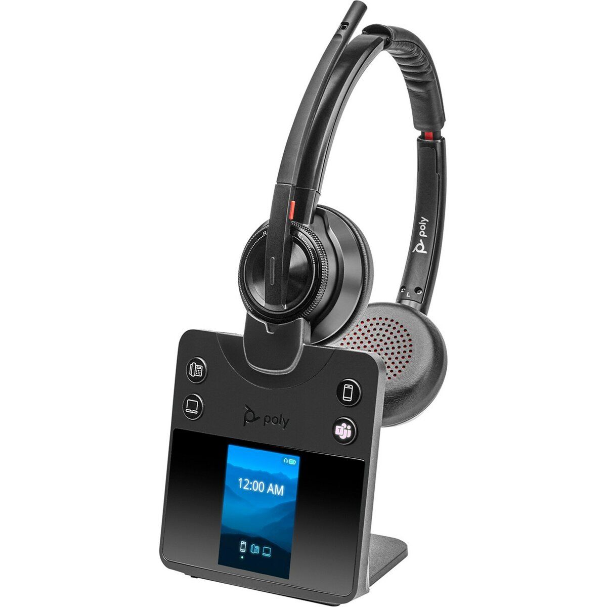 Poly Savi 8420 Office Stereo Microsoft Teams Certified DECT 1880-1900 MHz Headset EMEA - INTL English Loc  Euro plug_1