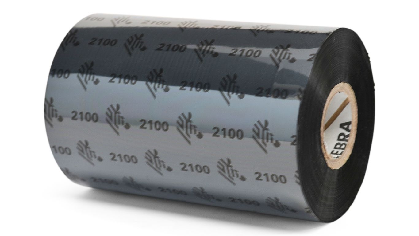 Wax Ribbon, 106mmx450m (4.17inx1476ft), 2100; High Performance, 25mm (1in) core, 12/box_1