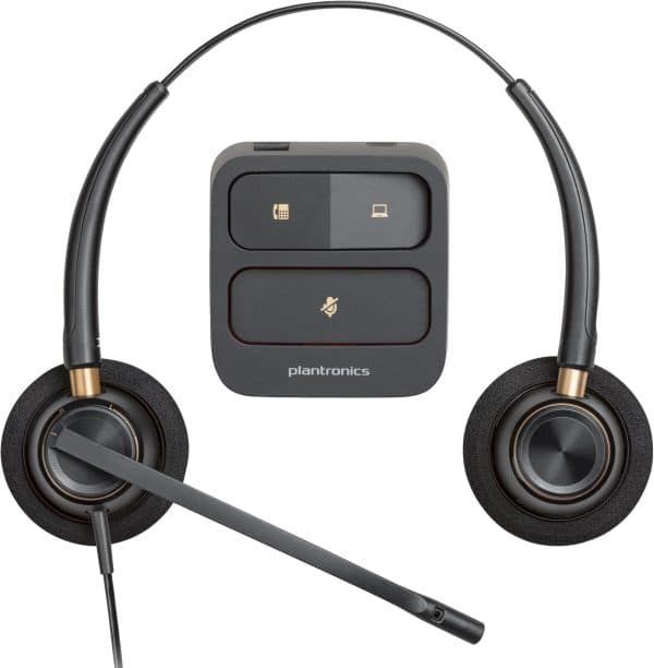 Poly EncorePro 520 Binaural Headset +Quick Disconnect EMEA - INTL English Loc  Euro plug_1