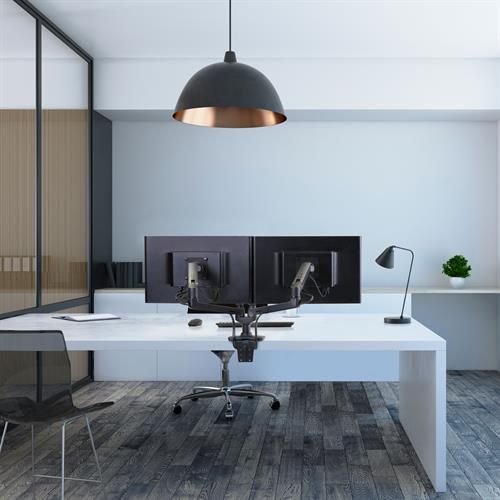 LX DUAL SIDE-BY-SIDE ARM/27IN MIS-D 10Y W MATTE BLACK_5