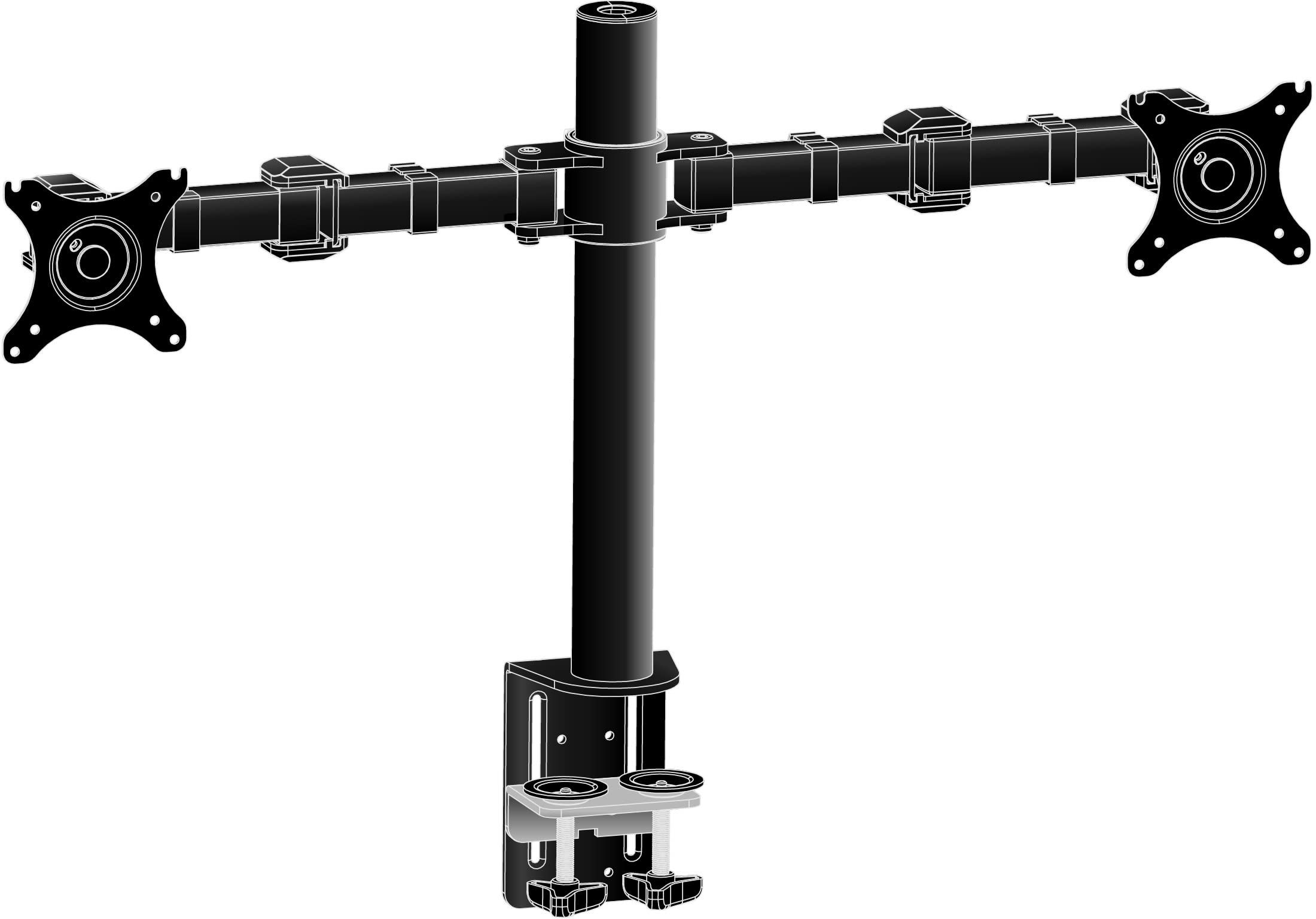 DUAL DESKTOP ARM CLAMP/10-30IN 100X100 HAS 10KG_1