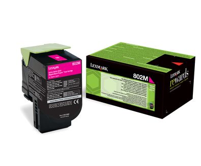 Cartus toner Lexmark 80C20M0 ,Magenta ,1000 pagini ,Original (802M) 