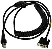 Industrial Cable: RS232 (5V signals), black, DB9 Female, 3m (9.8Â´), coiled, 5V external power with option power on pin 9, with ferrite_1
