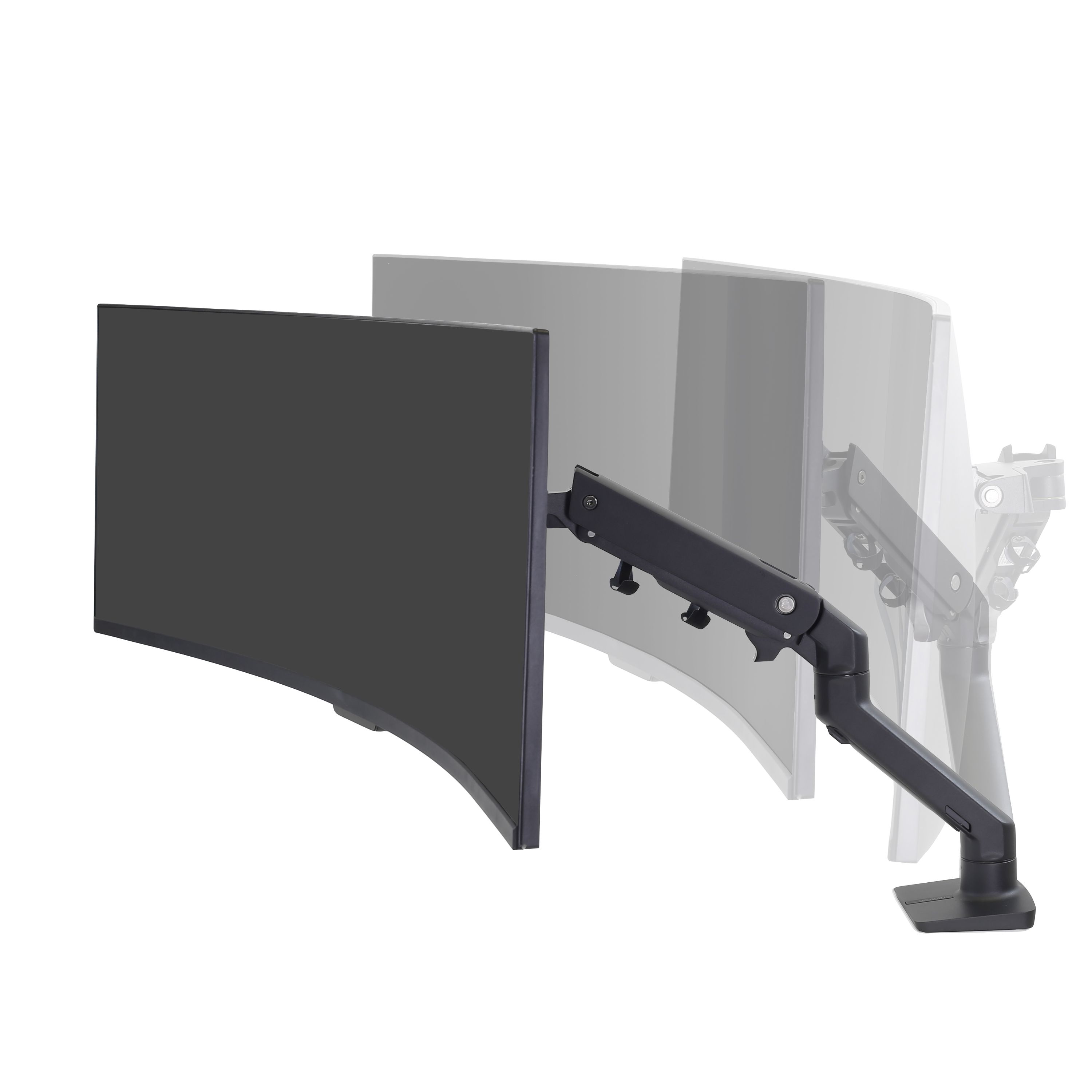 HX DESK MONITOR ARM/WITH HD PIVOT MATTE BLACK_2