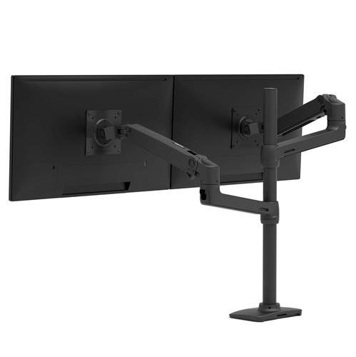 LX DUAL STACKING ARM TALL POLE/MATTE BLACK_1