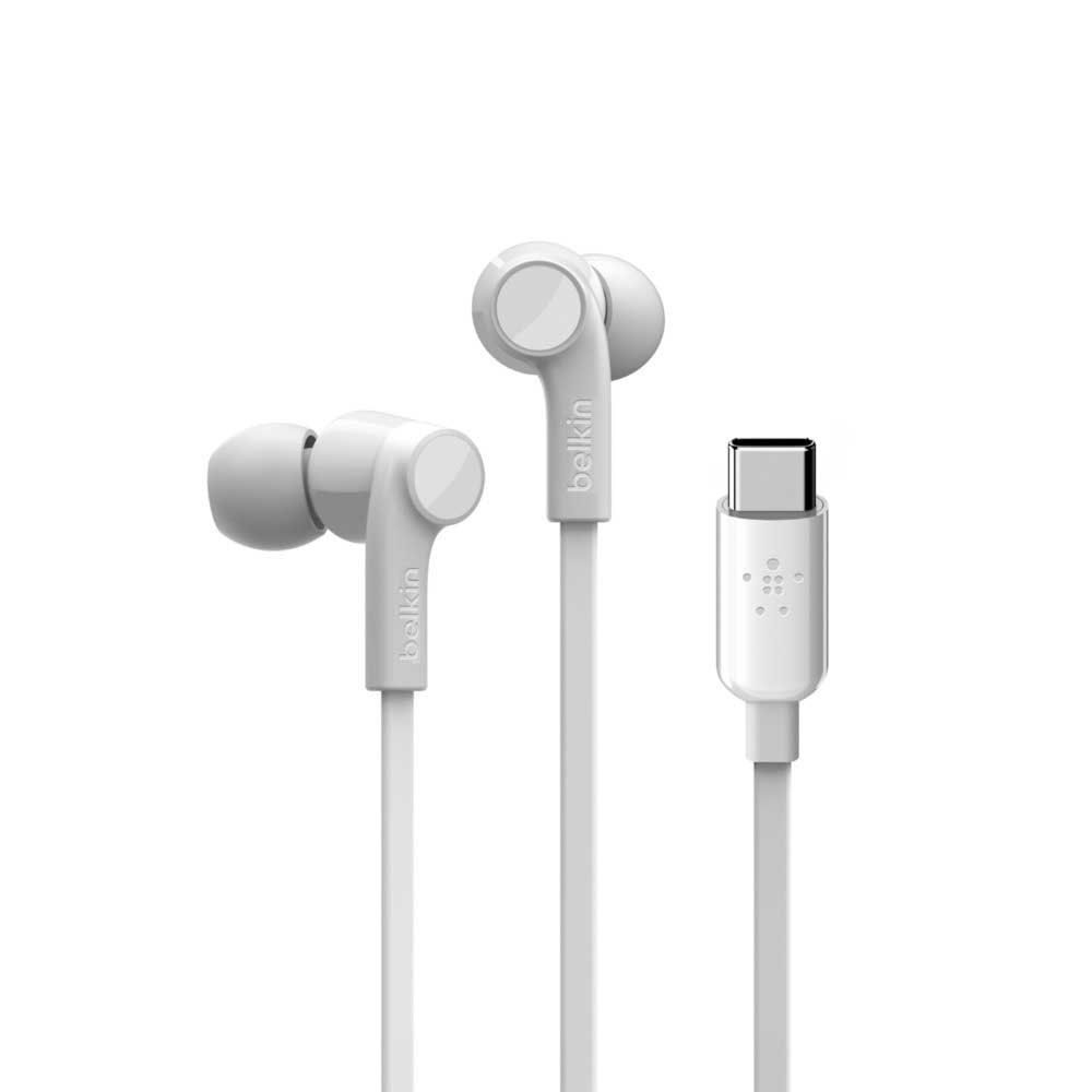 BELKIN ROCKSTAR INEAR HEADPHONE/WITH USB-C CONNECTOR WHITE_1