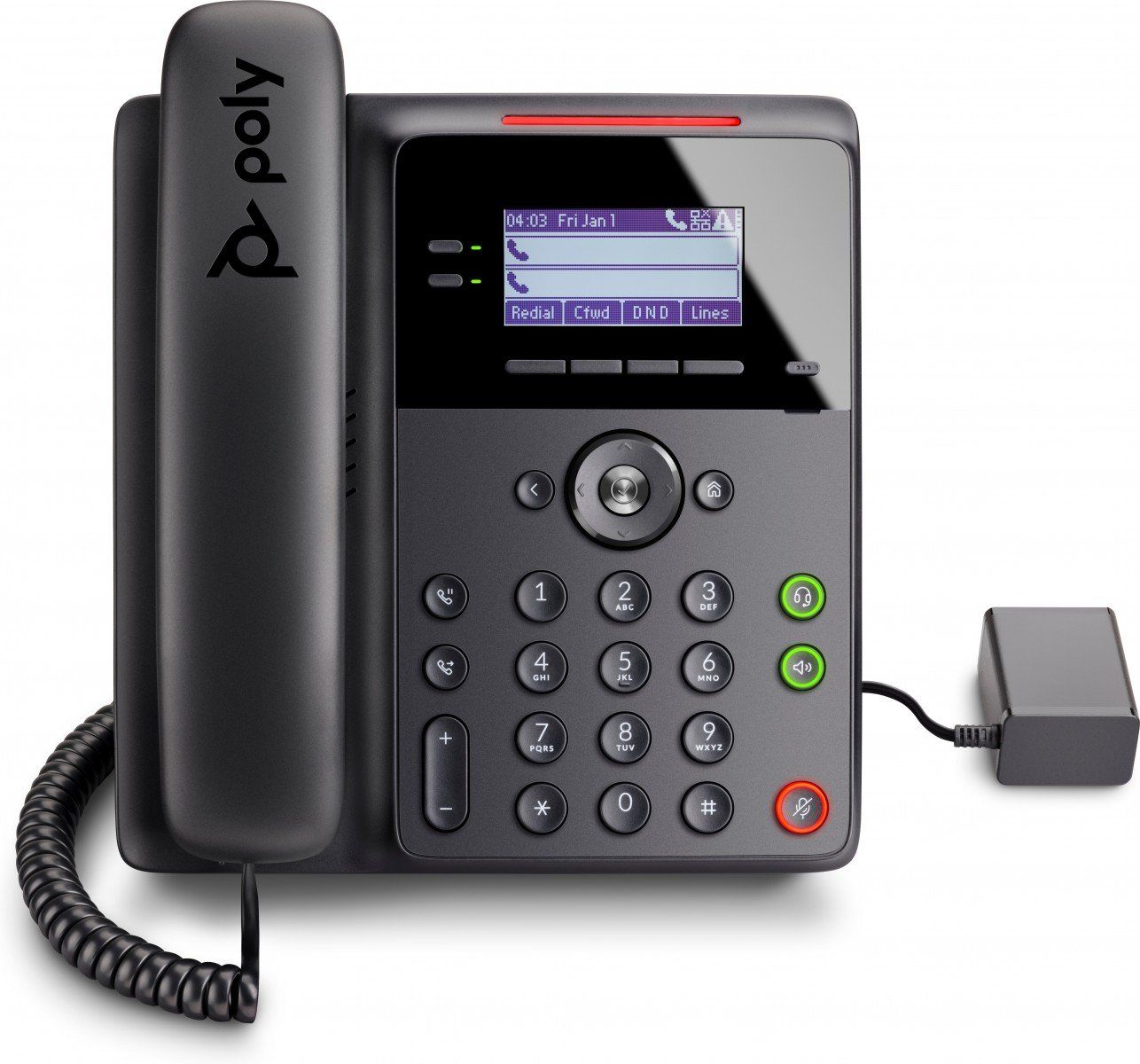 Poly Edge B10 IP Phone with Power Supply EMEA - INTL English Loc  Euro plug_1