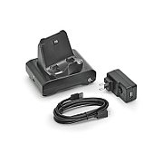 1-slot printer docking cradle; ZQ300 Series; Includes type A to Type C USB Cable and AC to USB Adapter with EU power plug_1