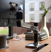 LX DESK MOUNT LCD ARM POLISHED/32IN BLACK/WHITE VESA MIS-D_4