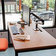 LX DESK MOUNT LCD ARM POLISHED/32IN BLACK/WHITE VESA MIS-D_6