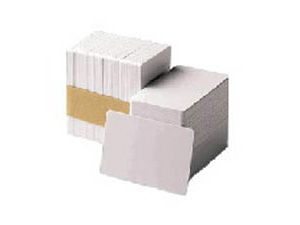 Zebra white PVC cards, 30 mil low coercivity magnetic stripe (500 cards) 53,975mm Ã—85,979 (2.125
