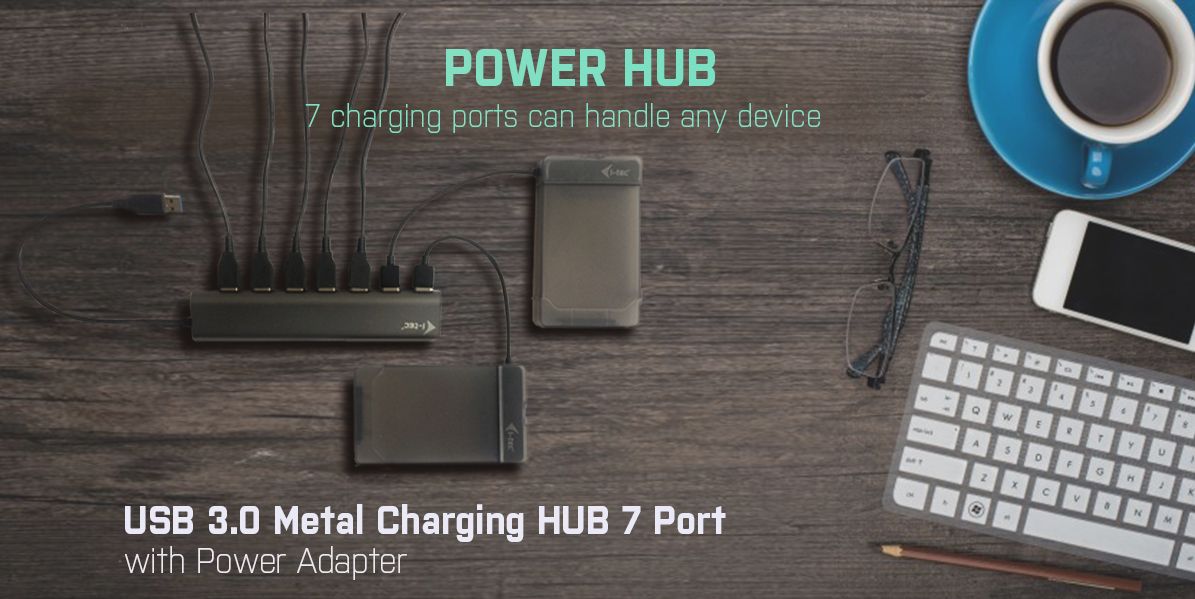 I-TEC USB 3.0 7-PORT HUB ALU./ACTIVE USB 2.0/1.1 COMP. 5GBPS_8