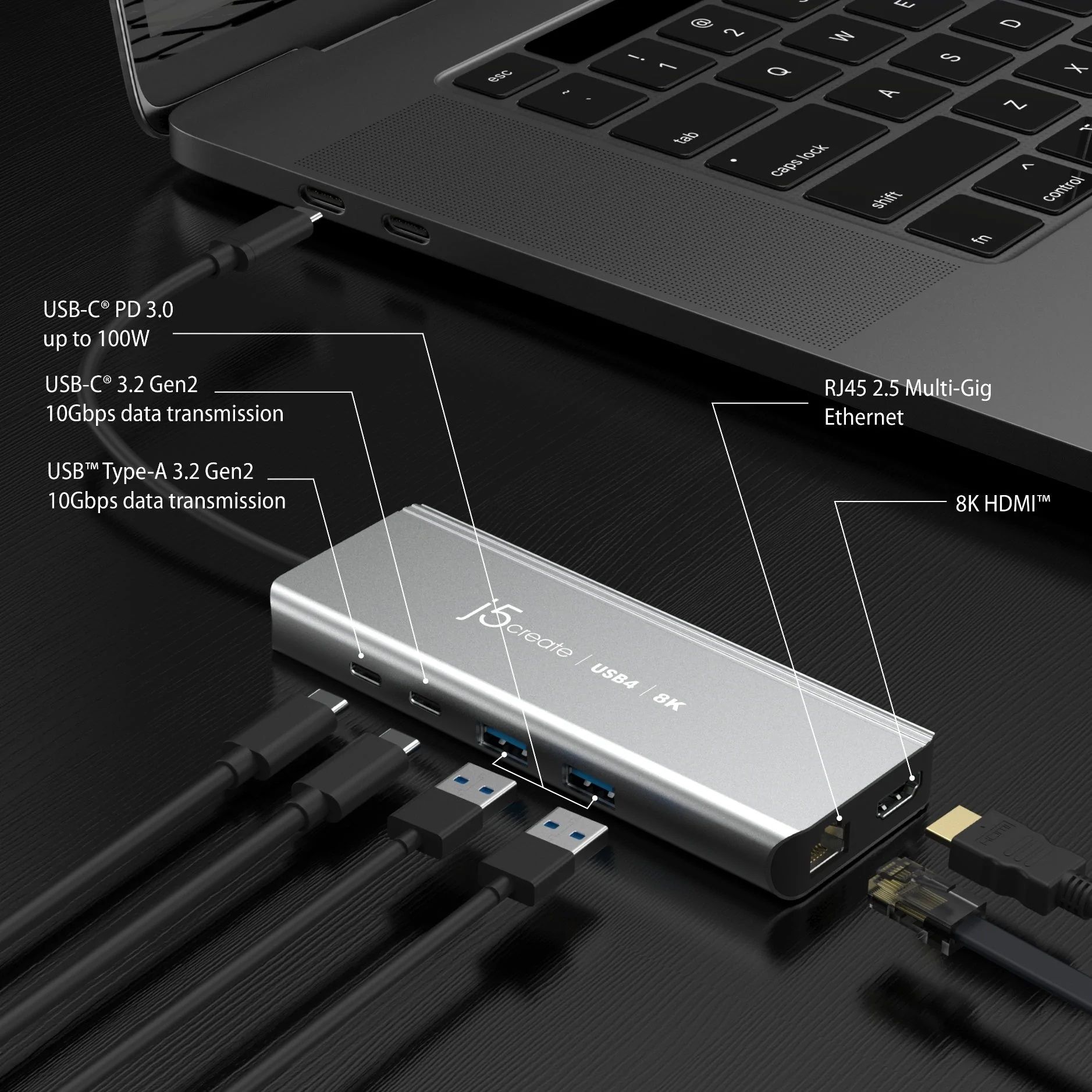 USB4 8K MULTI-PORT HUB SPACE/GREY_4