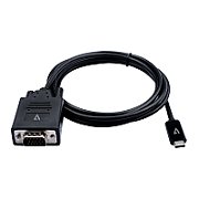 BLACK USB-C TO VGA VIDEO CABLE/USB-C MALE TO VGA MALE 2M 6.6FT_1