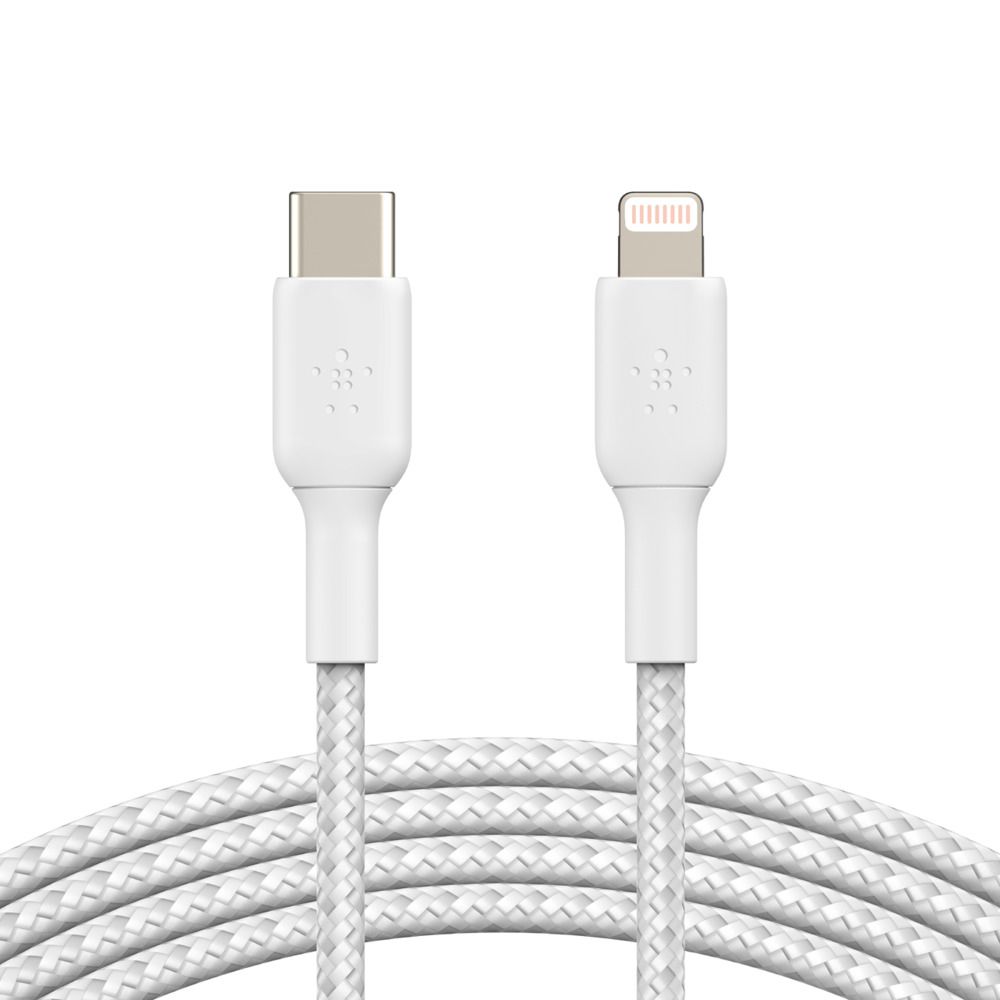 BELKIN USB-C/LIGHTNING CABLE/2M BRAIDED WHITE_5