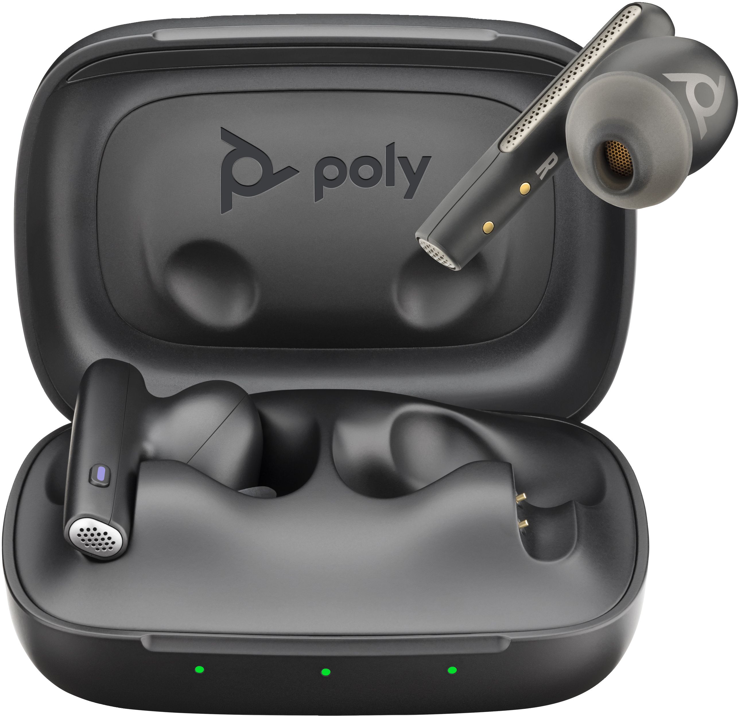 Poly Voyager Free 60 UC M Carbon Black Earbuds +BT700 USB-C Adapter +Basic Charge Case_5