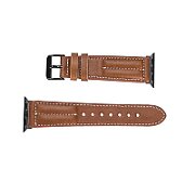 OB SYMMETRY APPLE WATCH BAND/CACTUS LEATHER RICH ADOBE BROWN_1