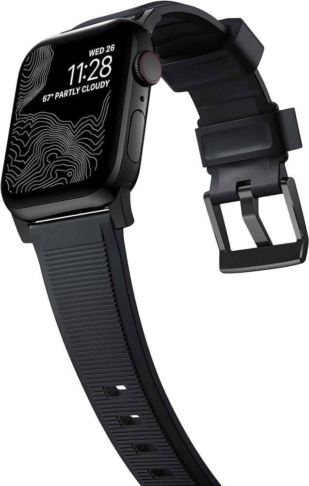 OB SYMMETRY APPLE WATCH BAND/CACTUS LEATHER NOIR ASH BLACK_1