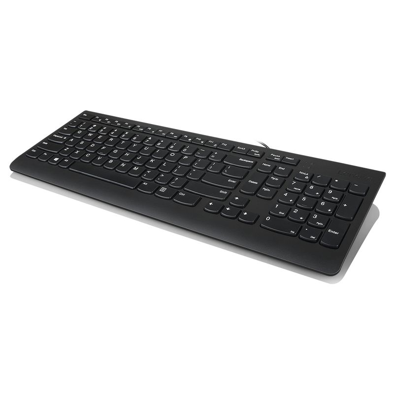 Lenovo 300 USB Combo Keyboard & Mouse, Senzor mouse: Optic, Rezolutie (dpi): 1600 dpi, Tipul conexiunii: USB, Lungime/Tip cablu: 1.80m, Culoare: Negru, Dimensiune: Mouse - 34 mm (1,33 inchi), tastatură - 20 mm x Mouse - 63 mm (2,44 inchi), tastatură - 424 mm x Mouse - 111 mm (4,37 inchi), tastatură_6