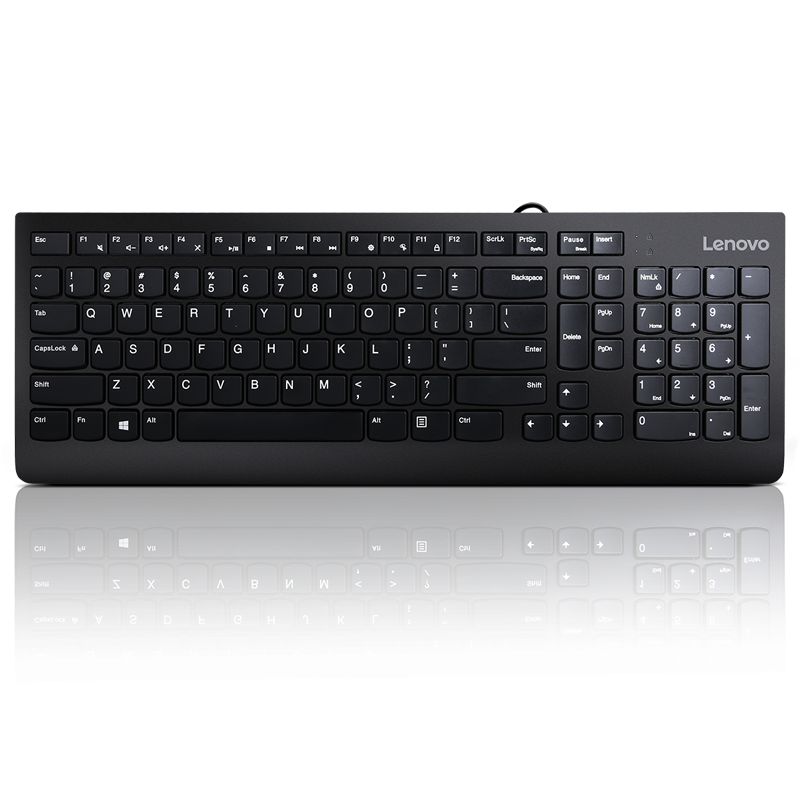 Lenovo 300 USB Combo Keyboard & Mouse, Senzor mouse: Optic, Rezolutie (dpi): 1600 dpi, Tipul conexiunii: USB, Lungime/Tip cablu: 1.80m, Culoare: Negru, Dimensiune: Mouse - 34 mm (1,33 inchi), tastatură - 20 mm x Mouse - 63 mm (2,44 inchi), tastatură - 424 mm x Mouse - 111 mm (4,37 inchi), tastatură_7