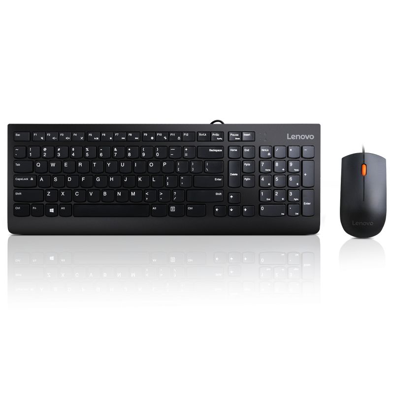 Lenovo 300 USB Combo Keyboard & Mouse, Senzor mouse: Optic, Rezolutie (dpi): 1600 dpi, Tipul conexiunii: USB, Lungime/Tip cablu: 1.80m, Culoare: Negru, Dimensiune: Mouse - 34 mm (1,33 inchi), tastatură - 20 mm x Mouse - 63 mm (2,44 inchi), tastatură - 424 mm x Mouse - 111 mm (4,37 inchi), tastatură_8