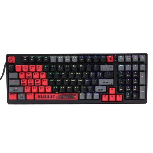 TASTATURA A4TECH - gaming,  Bloody co-branded Naraka , cu fir 1.8m, 106 taste, multimedia , iluminare, USB, negru,  S98  (timbru verde 0.8 lei)