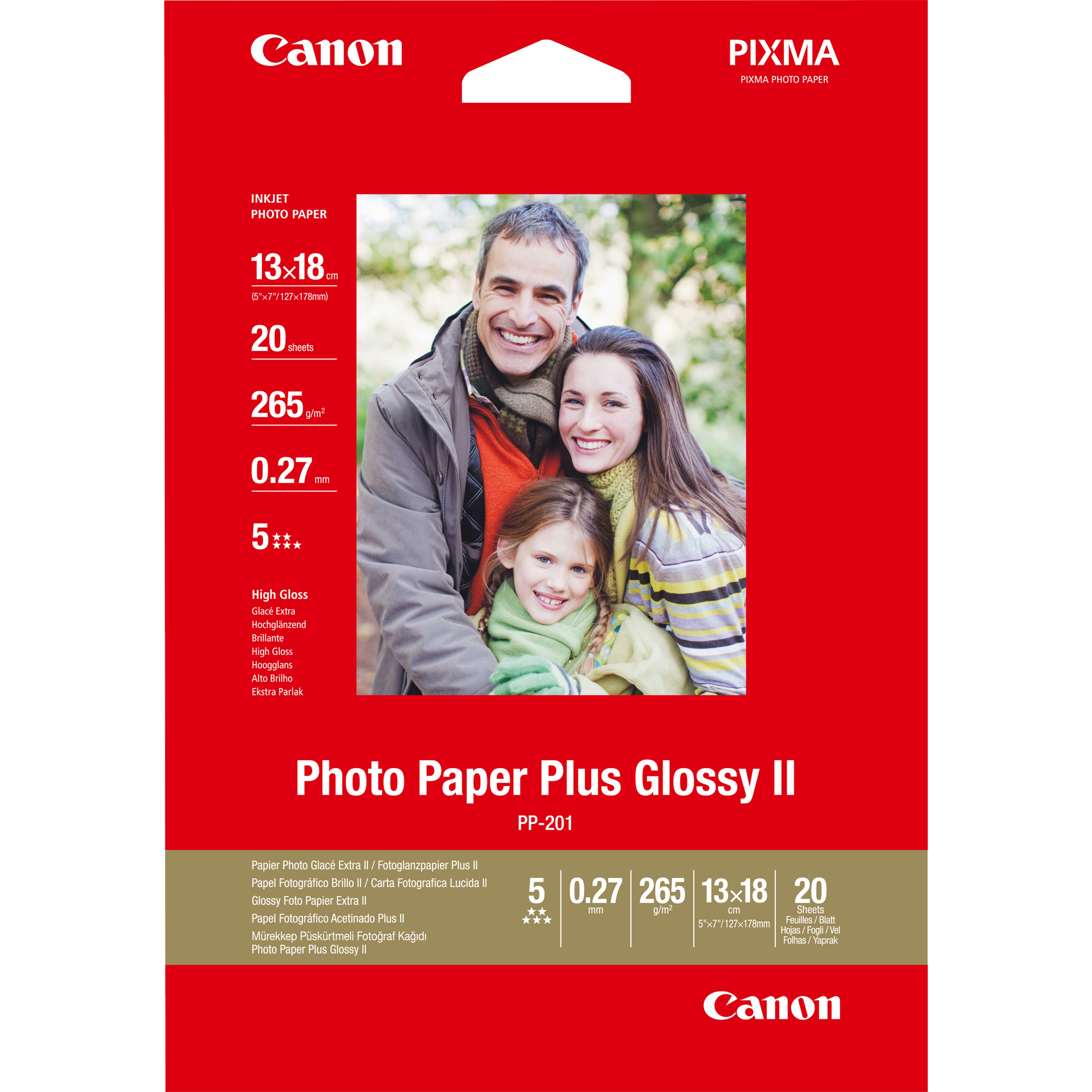 PP-201 PHOTO PAPER PLUS II/GLOSSY 13X18 20SHTS_1