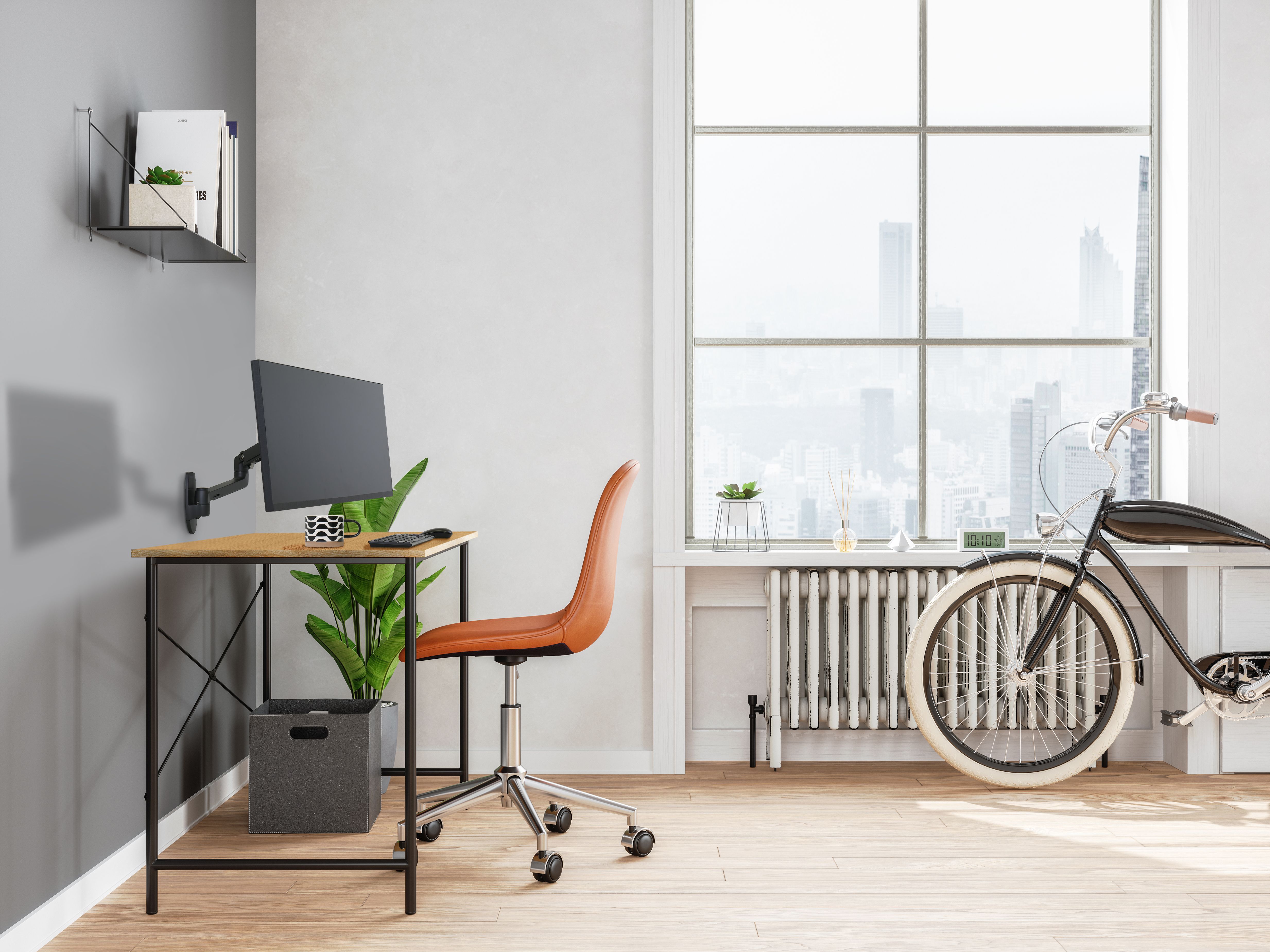 LX WALL MOUNT LCD ARM/MATTE BLACK_4