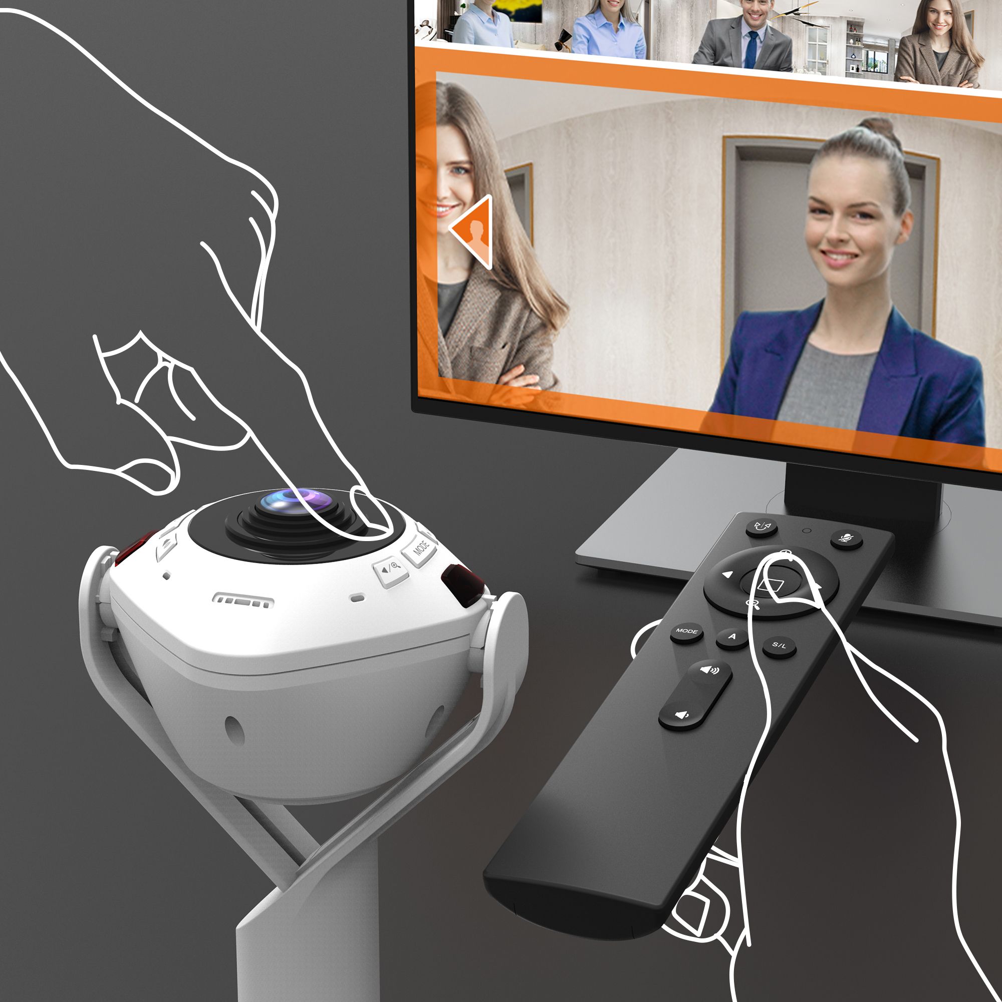 360 AI-POWERED WEBCAM WITH/SPEAKERPHONE_8